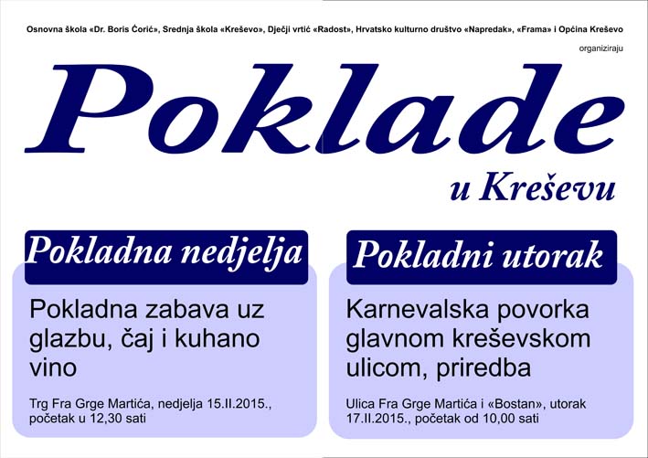 Poklade - najava
